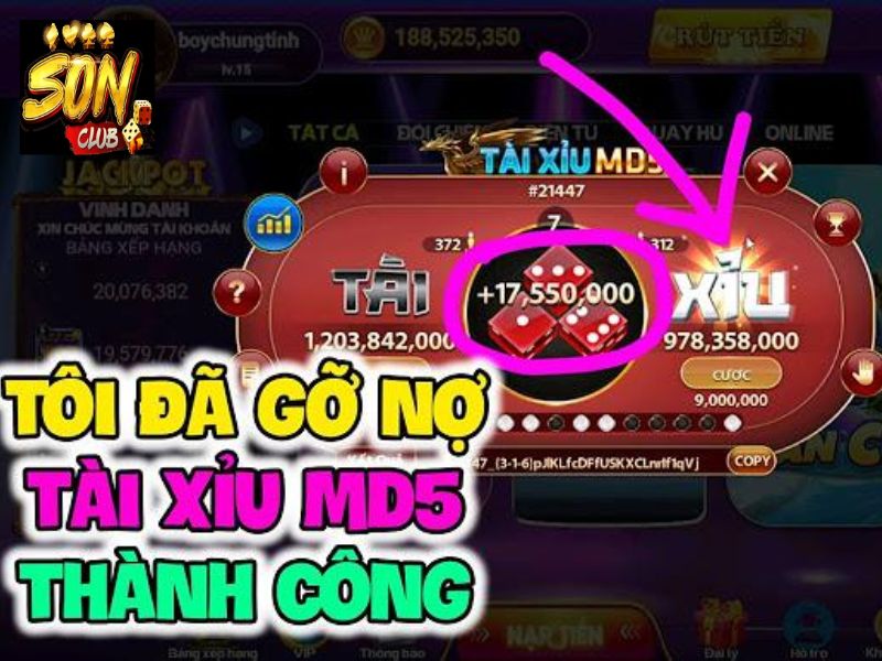 Luật chơi tài xỉu MD5 Sonclub cơ bản